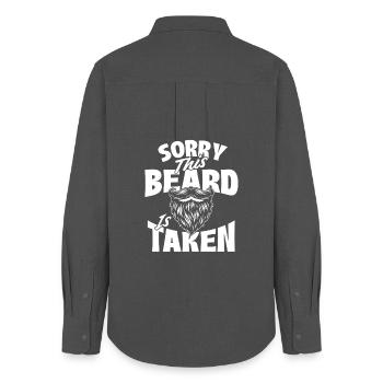 Sorry This Beard Is Taken Bearded Guy - Women's Oxford Shirt - anthracite - Back - AI Model Female 172 light (172cm)