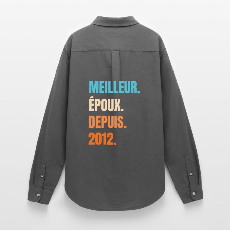 Bester Ehemann seit 2012 Geschenk-Ehemann Frauen Oxford Hemd