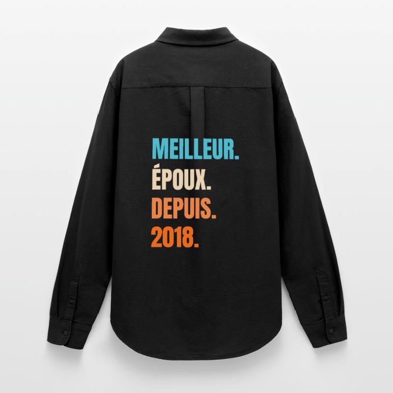 Bester Ehemann seit 2018 Geschenk-Ehemann Frauen Oxford Hemd