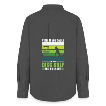 Cadeaux de disc golf Disc Golf - Chemise Oxford Femme - charbon - Dos - AI Model Female 172 light (172cm)