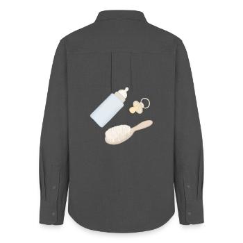 Baby Care Essentials - Women's Oxford Shirt - anthracite - Back - AI Model Female 172 light (172cm)