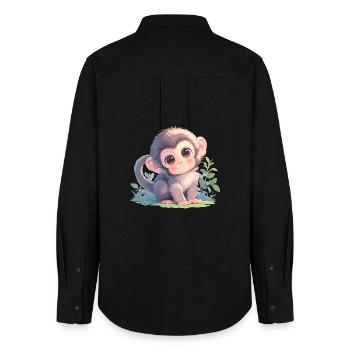Macaque Macaque - Women's Oxford Shirt - black - Back - AI Model Female 172 light (172cm)