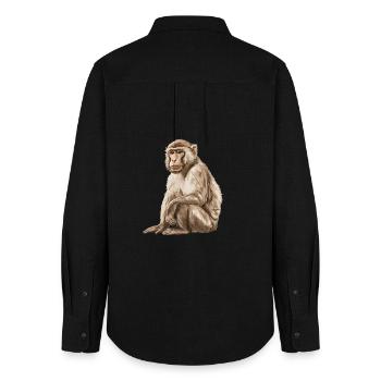 Macaque Macaque - Women's Oxford Shirt - black - Back - AI Model Female 172 light (172cm)