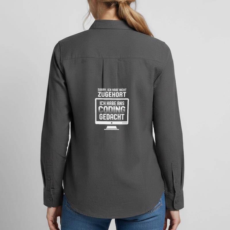 Coder la pensée au lieu d’écouter Chemise Oxford Femme
