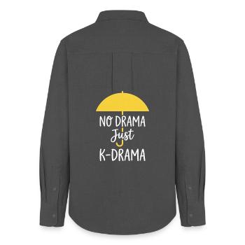Korean Drama K-Drama Lover Kdrama - Women's Oxford Shirt - anthracite - Back - AI Model Female 172 light (172cm)