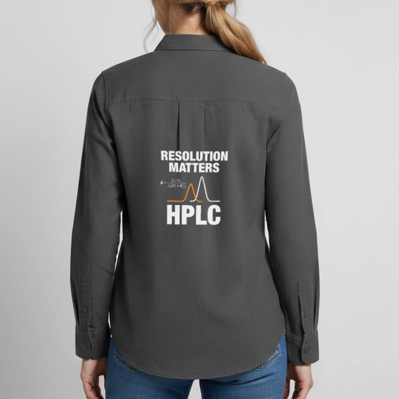 HPLC Peak Resolution Performance Chromatography Women's Oxford Shirt