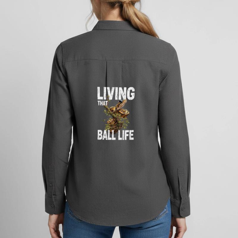 King Python Snakes Lover Terrarium Python Women's Oxford Shirt