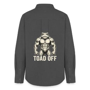 Toad Off Internet Meme Frog - Women's Oxford Shirt - anthracite - Back - AI Model Female 172 light (172cm)