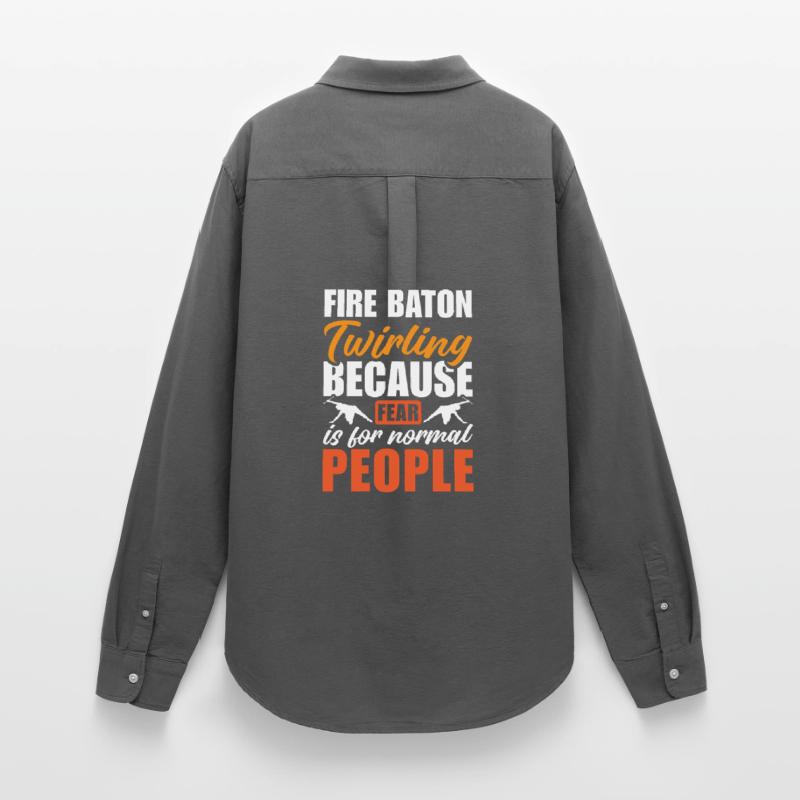 Dancing Vortex Dance School Fire Stick Dancer Women's Oxford Shirt