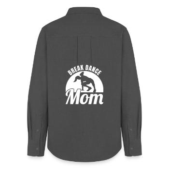 Breakdance Mom - Women's Oxford Shirt - anthracite - Back - AI Model Female 172 light (172cm)