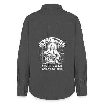 Holy Trinity Spark Faith Tee - Women's Oxford Shirt - anthracite - Back - AI Model Female 172 light (172cm)