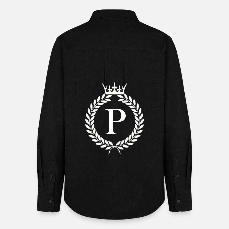 P_wappen - Women's Oxford Shirt - black