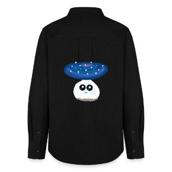 Champignons doux kawaii - Chemise Oxford Femme - noir - Dos - AI Model Female 172 light (172cm)