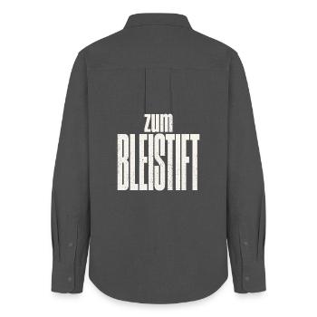 Zum Bleistift - Frauen Oxford Hemd - Anthrazit - Hinten - AI Model Female 172 light (172cm)