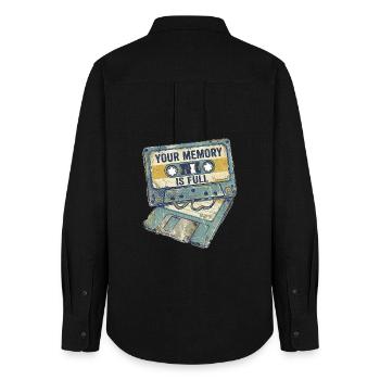 Full Memory - Women's Oxford Shirt - black - Back - AI Model Female 172 light (172cm)