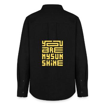 You Are My Sunshine - Women's Oxford Shirt - black - Back - AI Model Female 172 light (172cm)