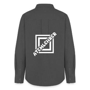Gift for Breathing Instructor - Women's Oxford Shirt - anthracite - Back - AI Model Female 172 light (172cm)