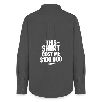 This Shirt Cost Me $100,000 - Women's Oxford Shirt - anthracite - Back - AI Model Female 172 light (172cm)