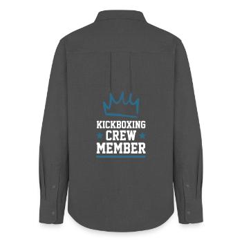 Kickboxing Crew - Women's Oxford Shirt - anthracite - Back - AI Model Female 172 light (172cm)