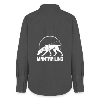 Deutsch Kurzhaar Mantrailing Hundesport Hunde - Frauen Oxford Hemd - Anthrazit - Hinten - AI Model Female 172 light (172cm)