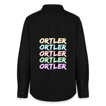 Couleurs néon Ortler - Chemise Oxford Femme - noir - Dos - AI Model Female 172 light (172cm)
