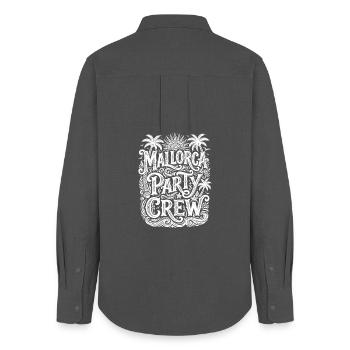 Mallorca Party Crew - Chemise Oxford Femme - charbon - Dos - AI Model Female 172 light (172cm)