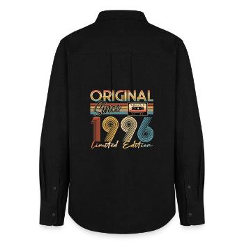 30th birthday, 30 years - Women's Oxford Shirt - black - Back - AI Model Female 172 light (172cm)