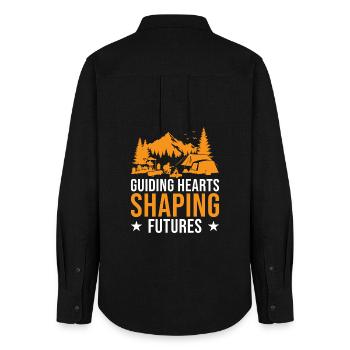 Chef des Guides Scouts Guides Hearts Scout - Chemise Oxford Femme - noir - Dos - AI Model Female 172 light (172cm)