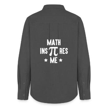 Pi Day - Math Inspires Me - Women's Oxford Shirt - anthracite - Back - AI Model Female 172 light (172cm)