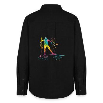 Cross-country skiing Cross-country skiing - Women's Oxford Shirt - black - Back - AI Model Female 172 light (172cm)