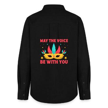 Musical Theatre The Voice Be With You Theater Gift - Women's Oxford Shirt - black - Back - AI Model Female 172 light (172cm)