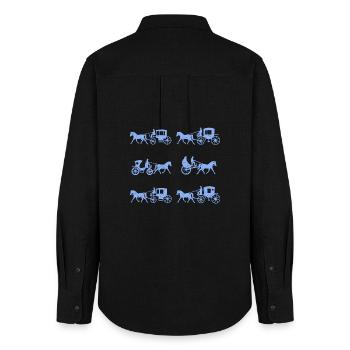 Carriage Coachman - Women's Oxford Shirt - black - Back - AI Model Female 172 light (172cm)