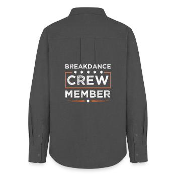 Équipe de breakdance - Chemise Oxford Femme - charbon - Dos - AI Model Female 172 light (172cm)