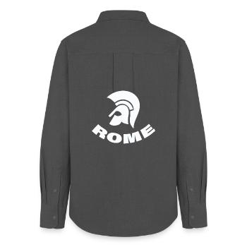 ROME - Women's Oxford Shirt - anthracite - Back - AI Model Female 172 light (172cm)