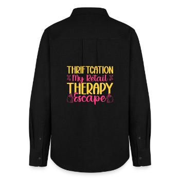 Thrift Shopper Thriftcation My Retail Thrift Store - Women's Oxford Shirt - black - Back - AI Model Female 172 light (172cm)