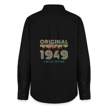 1949 Vintage Retro Geburtstagsgeschenk - Frauen Oxford Hemd - Schwarz - Hinten - AI Model Female 172 light (172cm)