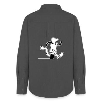 Mr. Marker - Women's Oxford Shirt - anthracite - Back - AI Model Female 172 light (172cm)