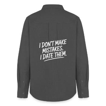 I Don't Make Mistakes I Date Them Ex Boyfriend Dating - Women's Oxford Shirt - anthracite - Back - AI Model Female 172 light (172cm)