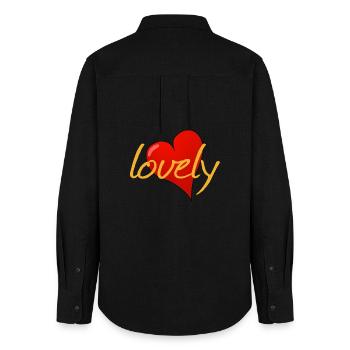 LOVELY - Women's Oxford Shirt - black - Back - AI Model Female 172 light (172cm)