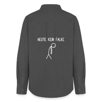 Heute kein Falke Falknerei Falkner - Frauen Oxford Hemd - Anthrazit - Hinten - AI Model Female 172 light (172cm)