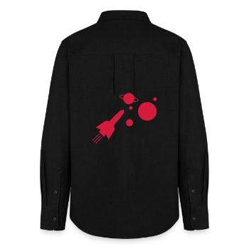 rocket - Women's Oxford Shirt - black - Back - AI Model Female 172 light (172cm)