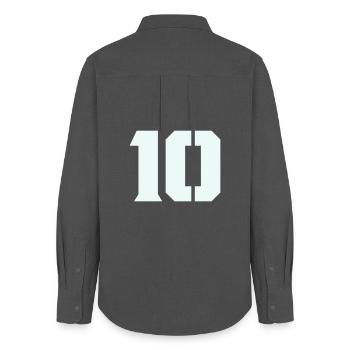 10- - Frauen Oxford Hemd - Anthrazit - Hinten - AI Model Female 172 light (172cm)