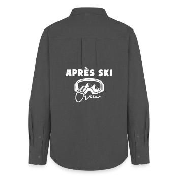 Après Ski Crew Apres Ski Party - Women's Oxford Shirt - anthracite - Back - AI Model Female 172 light (172cm)