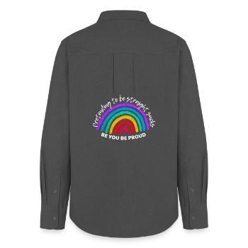 Lgbt. Pretending to be straight sucks. - Women's Oxford Shirt - anthracite - Back - AI Model Female 172 light (172cm)