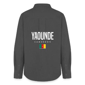Yaounde Cameroon Cameroonians - Women's Oxford Shirt - anthracite - Back - AI Model Female 172 light (172cm)