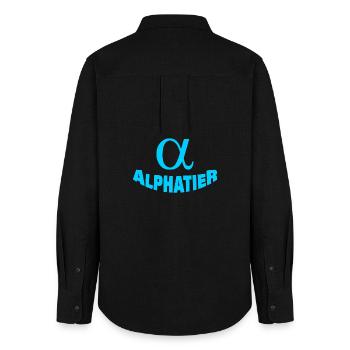 Alpha animal - Women's Oxford Shirt - black - Back - AI Model Female 172 light (172cm)