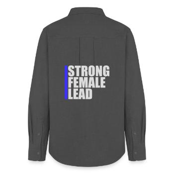 Strong Female Lead Feminism Empowerment Women - Women's Oxford Shirt - anthracite - Back - AI Model Female 172 light (172cm)