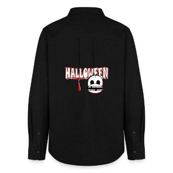 Halloween - Women's Oxford Shirt - black - Back - AI Model Female 172 light (172cm)