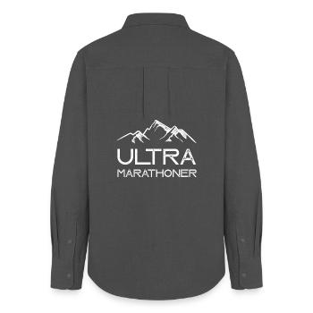 Ultra Marathoner - Women's Oxford Shirt - anthracite - Back - AI Model Female 172 light (172cm)