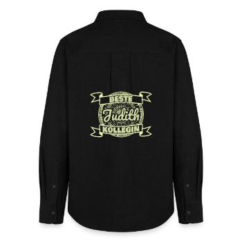 Work colleague Judith - Women's Oxford Shirt - black - Back - AI Model Female 172 light (172cm)